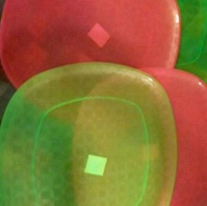 Pink and Green Serving Trays